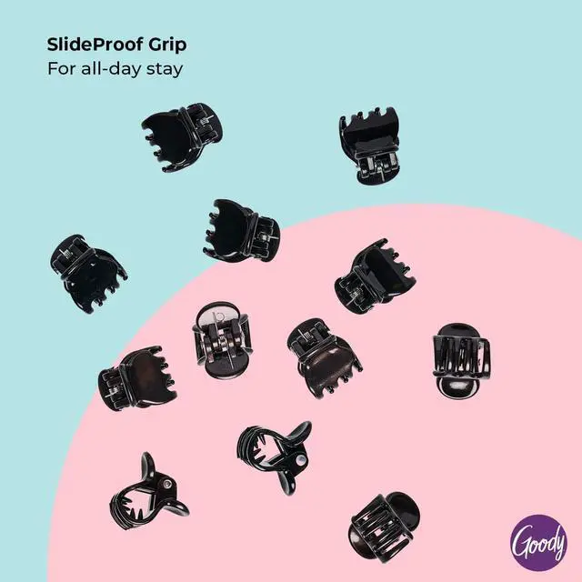 Alt view image 3 of 5 - Goody Mini Claw Clips, Colour Collection , Brunette - Great for Easily Pulling Up Your Hair - Pain-Free Hair Accessories for Women, Men, Boys & Girls 12 Count (Pack of 1)