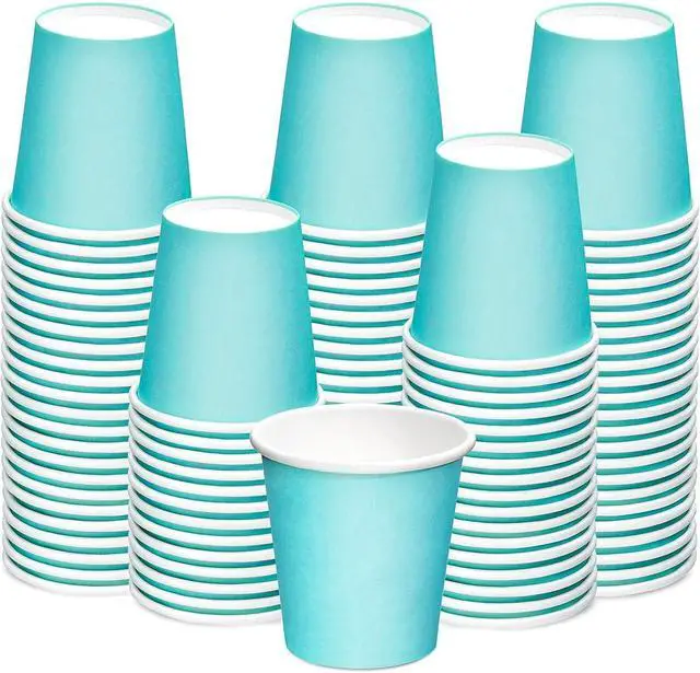 Main image of 100 pack 3 oz Bathroom Cups, Mouthwash Cups, Small Paper Cups-Blue | Disposable Bathroom Cups 3 oz, Paper Espresso Cups for Bathroom, Mouthwash, Espresso Suitable for Home, Party, Picnic
