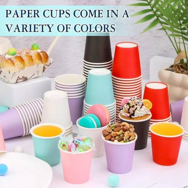 Alt view image 6 of 7 - 100 pack 3 oz Bathroom Cups, Mouthwash Cups, Small Paper Cups-Blue | Disposable Bathroom Cups 3 oz, Paper Espresso Cups for Bathroom, Mouthwash, Espresso Suitable for Home, Party, Picnic