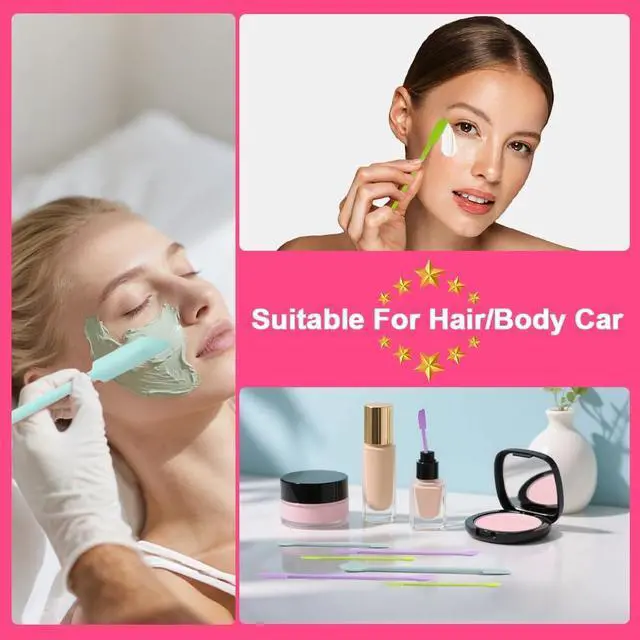 Alt view image 5 of 7 - 9 Pieces Mini Silicone Spatula-Makeup Spatula-Small Silicone Spatula-Thin Spatula Set for Skinny Openings-Abnaok Tiny Scraper for Jar,Kitchen Bottles,Cosmetic