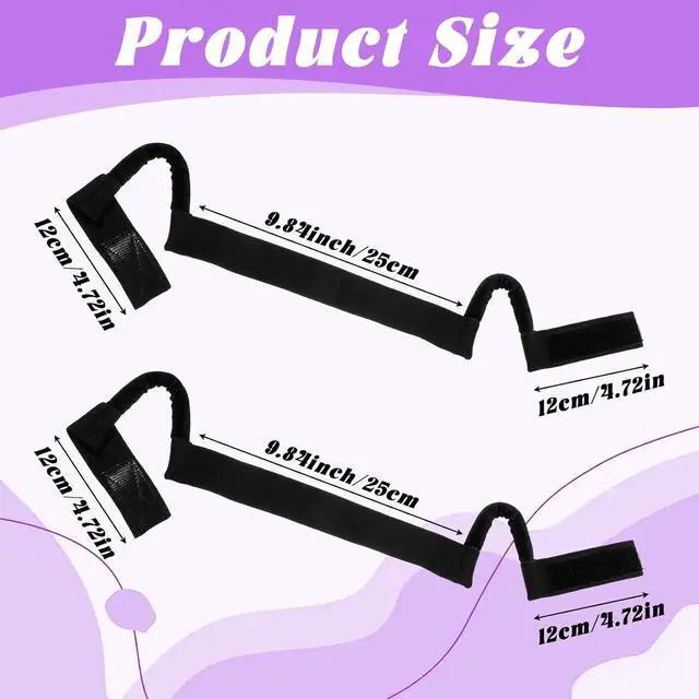 Alt view image 2 of 7 - 2Pcs Wig Band for Lace Front Ear Cut Free Lace Melting Elastic Painless Wig Bangs Headband Earless Melting Band Supplies for Women No Slip C Shaped Ear Curve Black Color Regular Size