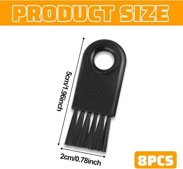 Alt view image 2 of 7 - 8 PCS Shaver Cleaning Brush Set for Electric Hair Clippers Black Shaver Nylon Brush Cleaning Electric Shaver Brushs Nylon Hair Brushs Set Hair Remover for Household Cleanings