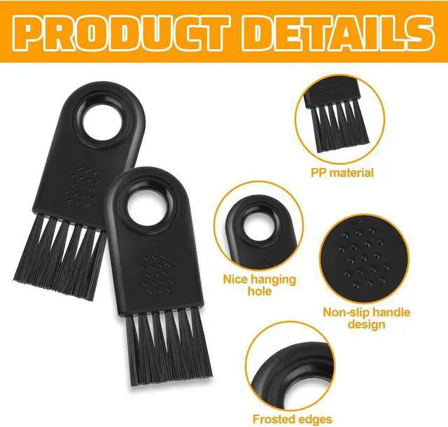 Alt view image 3 of 7 - 8 PCS Shaver Cleaning Brush Set for Electric Hair Clippers Black Shaver Nylon Brush Cleaning Electric Shaver Brushs Nylon Hair Brushs Set Hair Remover for Household Cleanings