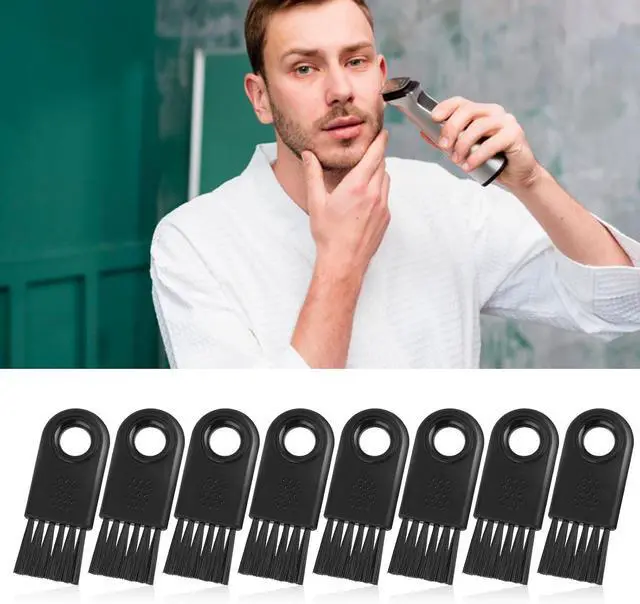 Alt view image 4 of 7 - 8 PCS Shaver Cleaning Brush Set for Electric Hair Clippers Black Shaver Nylon Brush Cleaning Electric Shaver Brushs Nylon Hair Brushs Set Hair Remover for Household Cleanings