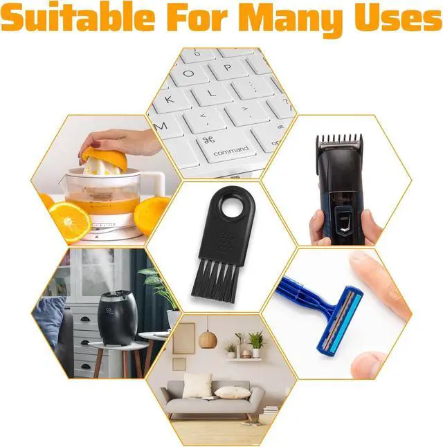 Alt view image 6 of 7 - 8 PCS Shaver Cleaning Brush Set for Electric Hair Clippers Black Shaver Nylon Brush Cleaning Electric Shaver Brushs Nylon Hair Brushs Set Hair Remover for Household Cleanings