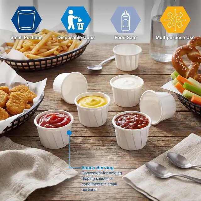 Alt view image 4 of 7 - MED PRIDE Disposable Paper Souffle Medicine Cups 0.75 oz,Pill Holder,250-Pk