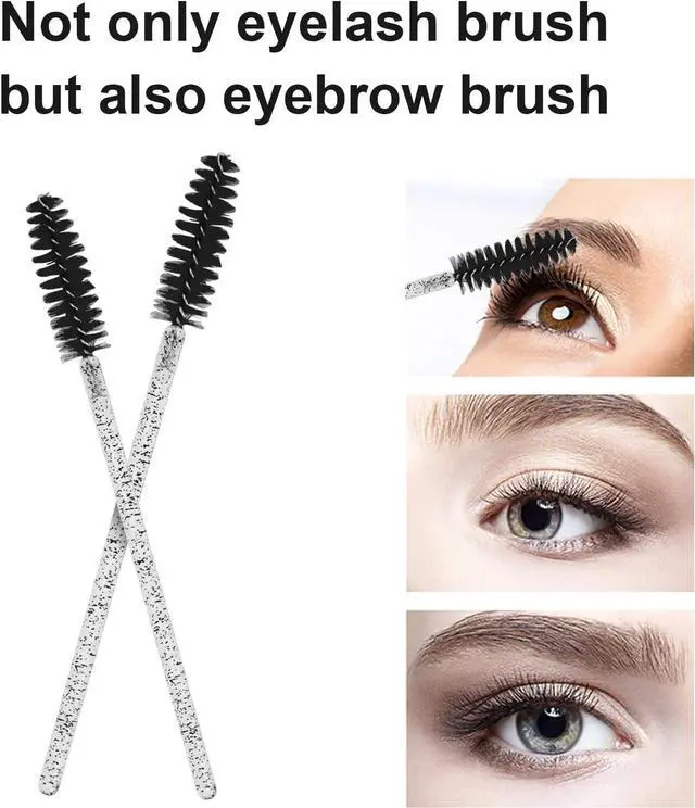 Alt view image 3 of 7 - CHEFBEE 100PCS Disposable Eyelash Spoolies Brush with Container, Black | Soft Mascara Wands for Eyelash Extensions & Eyebrow Grooming, Hygienic Single Use, Multipurpose Makeup Applicators