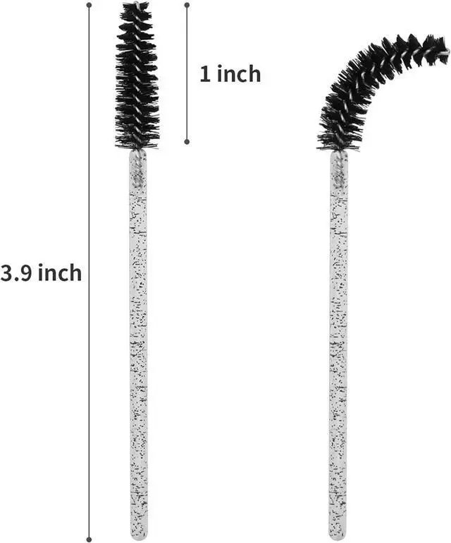 Alt view image 5 of 7 - CHEFBEE 100PCS Disposable Eyelash Spoolies Brush with Container, Black | Soft Mascara Wands for Eyelash Extensions & Eyebrow Grooming, Hygienic Single Use, Multipurpose Makeup Applicators