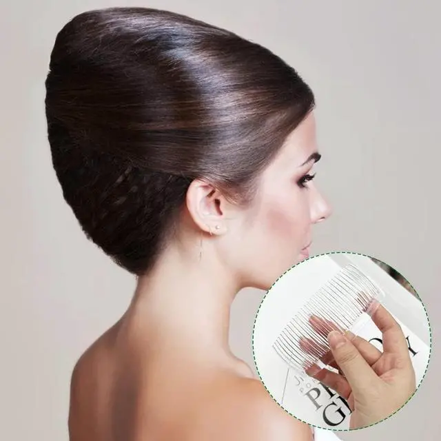 Alt view image 6 of 7 - 6 Packs French Twist Comb, SourceTon Plastic Side Hair Combs with 29 Teeth Hair Comb Hair Clip Combs for Fine Hair Accessory for Women- Clear