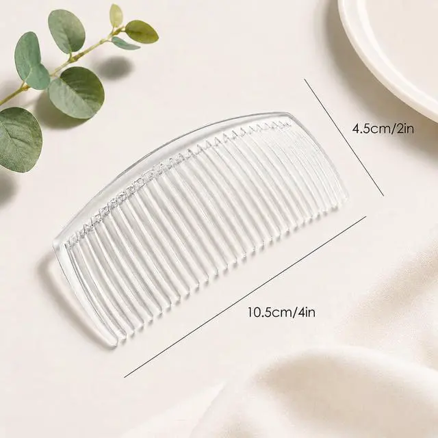 Alt view image 7 of 7 - 6 Packs French Twist Comb, SourceTon Plastic Side Hair Combs with 29 Teeth Hair Comb Hair Clip Combs for Fine Hair Accessory for Women- Clear