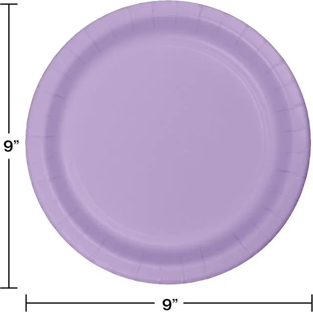 Alt view image 2 of 2 - Touch of Color Party Paper Plates, Luscious Lavender, 9 in, 24 ct | Lavender Dinner Plates Made from Premium Paper, Microwavable Plates for Birthdays, Celebrations and Everyday Hosting