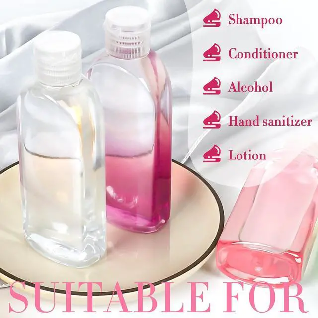 Alt view image 3 of 5 - 5 Pack 3.4 oz Clear Travel Bottles Kit for Toiletries, TSA Approved Travel Size Portable Refillable Containers Leak Proof Travel Accessories Essentials Set for Shampoo Conditioner Lotion