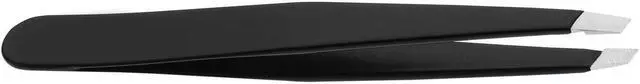 Alt view image 7 of 7 - Eyebrow Tweezers Stainless Steel Facial Hair Removal Tweezers for Men & Women in Black with Slanted Tip for Easy Plucking by AURAY