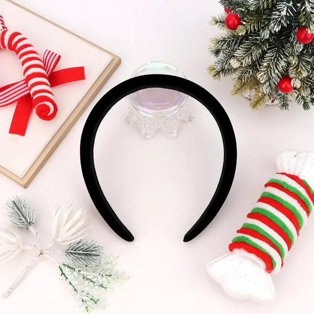 Alt view image 7 of 7 - WHAVEL Headbands for Women Black Velvet Headband Hair Bands for Women's Hair Solid Soft Plain Hairband No Teeth Head Bands Cute Hair Accessories for Women