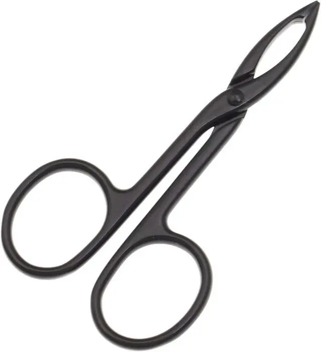 Alt view image 3 of 7 - 2 Pieces Tweezers Scissor Handle Straight Tip Scissor | Shaped Eyebrows Tweezers for Hair Plucker Remover Facial Hair Eyebrows Care (Silver and Black)