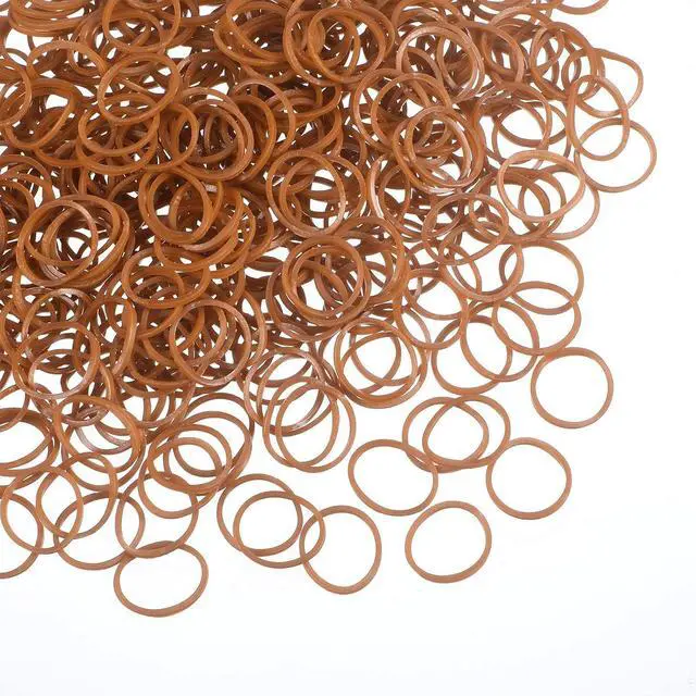 Main image of Hicarer 1000 pcs Mini Rubber Hair Bands 1/2" Soft Elastic Bands for Woman Hair Braids Ponytails & Beards Small Dreadlocks, Wedding Hairstyle and More(1.5 cm,Brown)