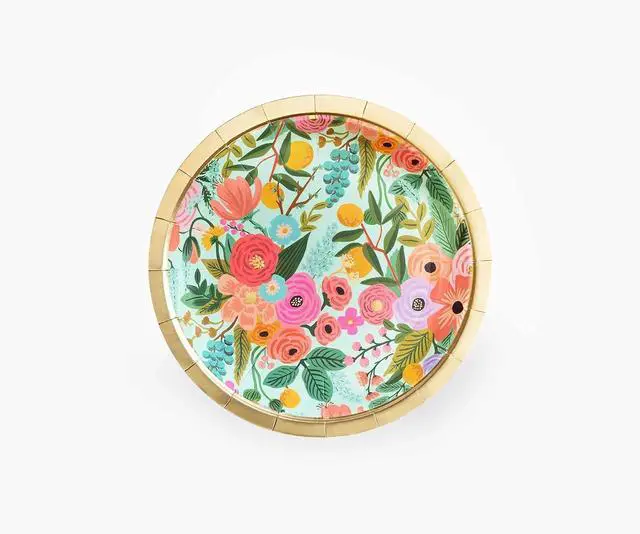 Alt view image 4 of 6 - RIFLE PAPER CO. Garden Party Small Paper Plates, Set of 8, Full Color | 7" Diameter, Vibrant Full-Color Illustrated Design, Elegant Touch to Any Celebration, Party, Event, or Gathering