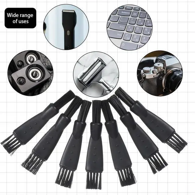 Alt view image 5 of 7 - 10 PCS Electric Shaver Cleaning Brush, Clipper Cleaner Brush Electric Razor Cleaner Brushes Black Double Sided Razor Brushes Replacement for Cleaning Razors Shaver Trimmer Hair Clipper Keyboard