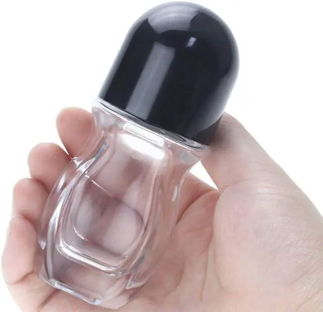 Alt view image 5 of 5 - Wresty Roll On Glass Bottles For Essential Oils,2 Pcs Deodorant Bottles Perfume Roller Bottles Empty Deodorant Containers Roller Ball Bottles For Fragrance Cosmetics (50ml/1.69Oz)