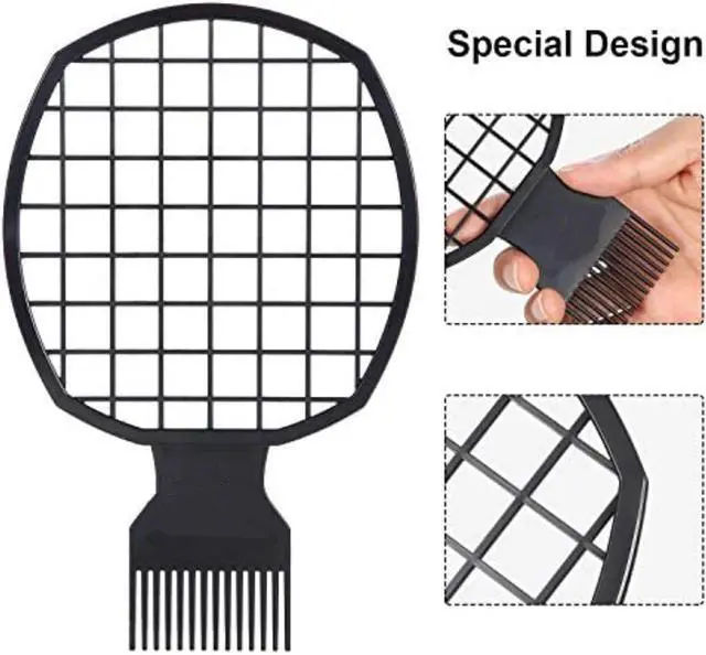Alt view image 5 of 5 - Leinuosen Twist Comb Curl Comb, 2 Pieces Afro Curl Twist Brush Tool for Natural and Coiled Hair (Black)