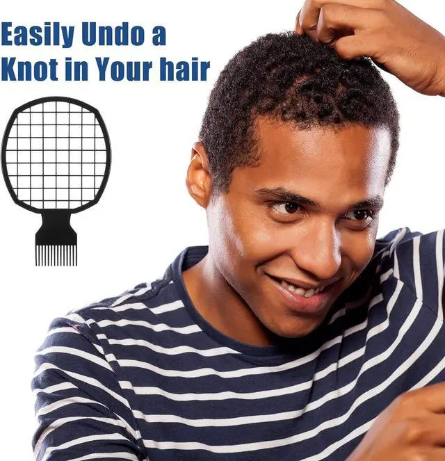 Alt view image 4 of 5 - Leinuosen Twist Comb Curl Comb, 2 Pieces Afro Curl Twist Brush Tool for Natural and Coiled Hair (Black)
