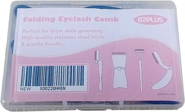 Alt view image 4 of 7 - G2PLUS Folding Eyelash Comb, Eyebrow Grooming Comb and Lash Separator 4PCS | Metal Tines with Black Handles for Mascara Clump Removal, Fine Definition, Styling, Professional Beauty Routines and Travel