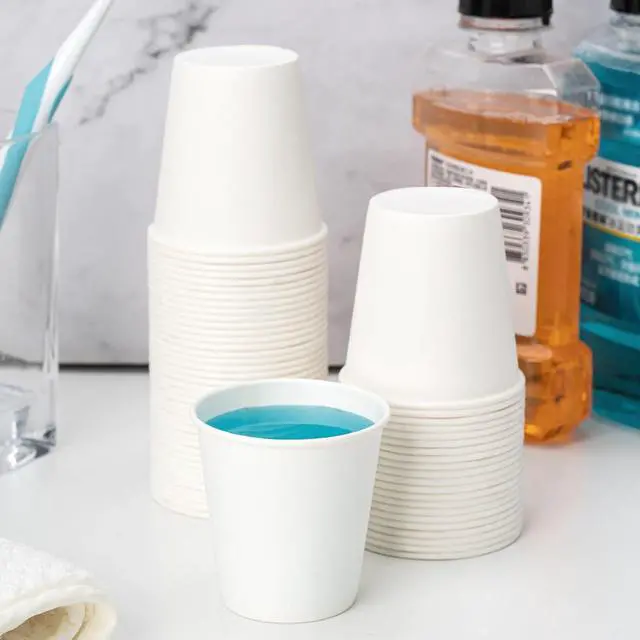 Alt view image 6 of 7 - RACETOP 3 oz Bathroom Paper Cups, 200 Pack, Disposable Mouthwash Cups | Thickened Paper, Leak-proof, BPA-free, Small Paper Coffee Cups, Ideal for Bathroom, Daily Use, Taste Cups for Market