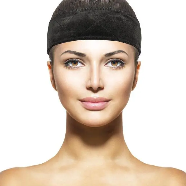 Alt view image 3 of 6 - 2 Pack Velvet Wig Band Head Hair Band Adjustable Fastern (Black and Brown) | Half Wig Headband Grip, Reinforced Headband for Women, Secure Fastener Holds Firmly in Place, Ideal for Daily Wear Styling