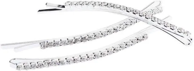 Alt view image 6 of 7 - Soochat Rhinestone Bobby Pins Diamond Bobby Pins Crystal Hair Clips Decorations for Lady Women Girls 10 Pcs