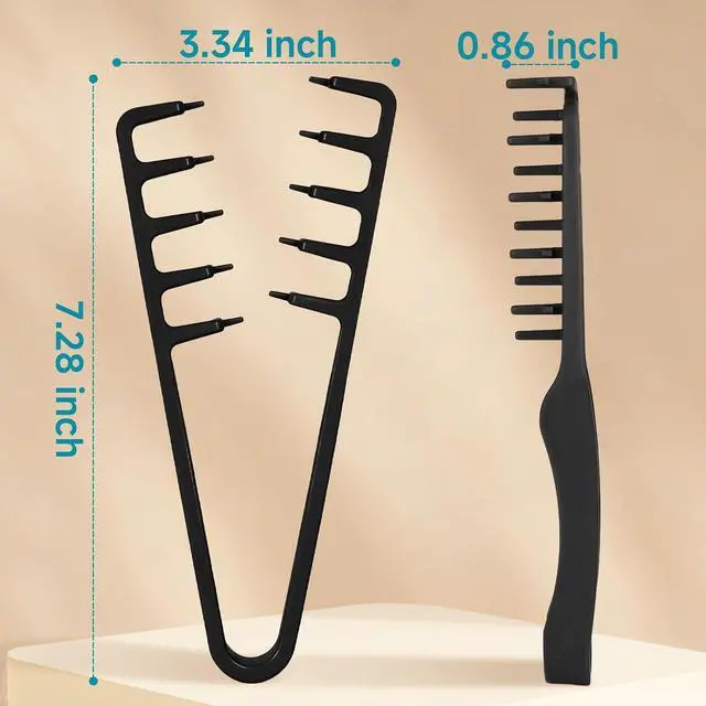 Alt view image 4 of 7 - Texture Comb, Volumizing Fluffy Texture Styling Comb for Men and Women, Wide-Tooth Texturizing Styling Tool for Volume & Fringe Parting, ABS Plastic with Textured Grip Tool for Men, Black