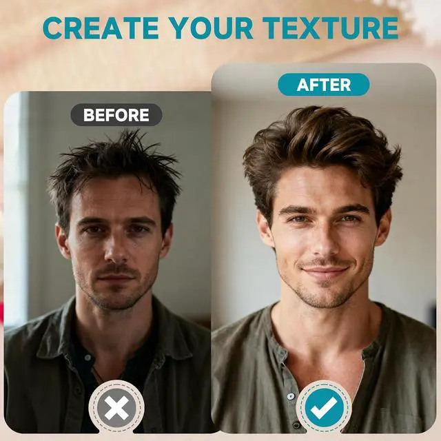 Alt view image 7 of 7 - Texture Comb, Volumizing Fluffy Texture Styling Comb for Men and Women, Wide-Tooth Texturizing Styling Tool for Volume & Fringe Parting, ABS Plastic with Textured Grip Tool for Men, Black