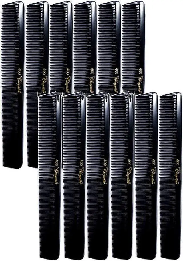 Main image of Krest Combs Cleopatra 7 inch All Purpose BLACK Professional Styler Combs 12-ct. No. 400