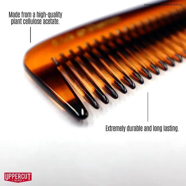 Alt view image 2 of 7 - Uppercut Deluxe CT9 Styling Comb Professional Barber Comb for Medium to Long Hair, Wide Tooth Hair Comb for Men, Precision Styling Comb, Plant Cellulose Acetate, Durable Anti Static Grooming Comb