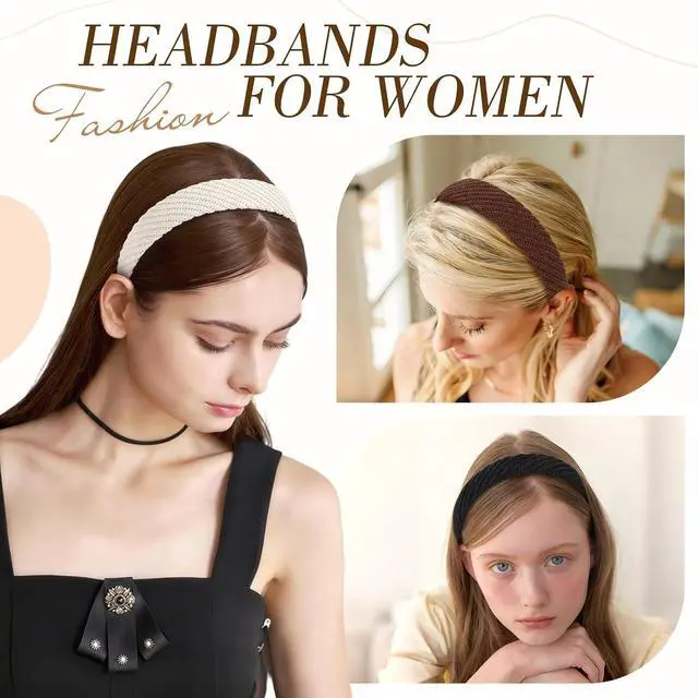 Alt view image 4 of 7 - VOBOBE Knitted Headbands for Women, Non Slip Trendy Women Headband Soft Comfortable Fashion Hairband, Pack of 3