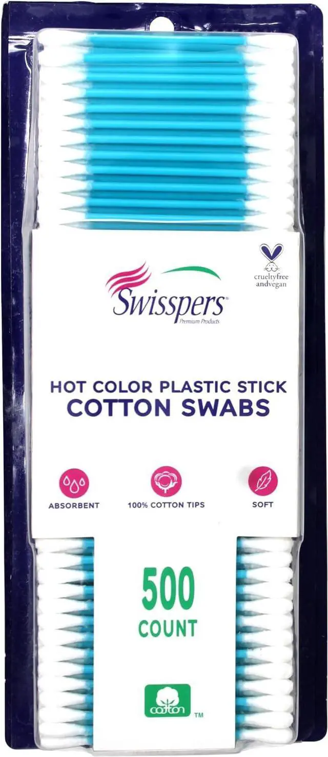 Main image of Swisspers Hot Colored Swab-500 ct (Color May Vary)
