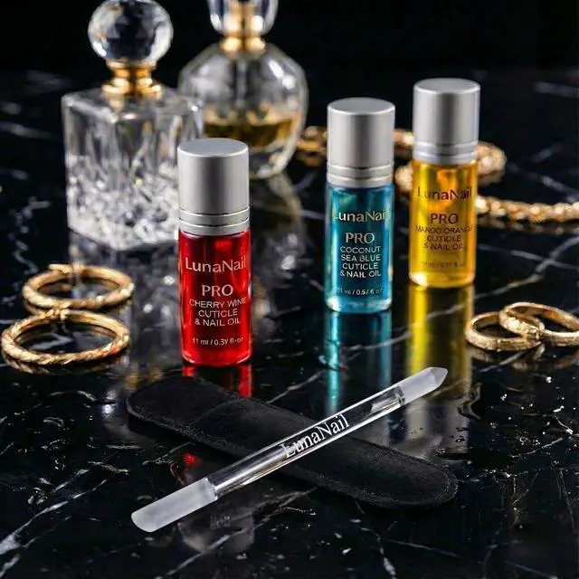 Alt view image 4 of 4 - Double-Sided Czech Crystal Glass Cuticle Pusher | Premium Etched Manicure Stick with Pointed & Slanted Ends | Gentle Non-Metal Care for Natural Nails | Hygienic & Durable | Velvet Case