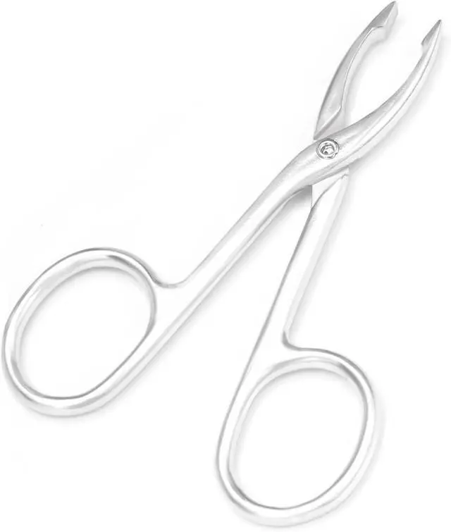 Alt view image 6 of 7 - 2 Pieces Tweezers Scissor Handle Straight Tip Scissor | Shaped Eyebrows Tweezers for Hair Plucker Remover Facial Hair Eyebrows Care (Silver and Black)