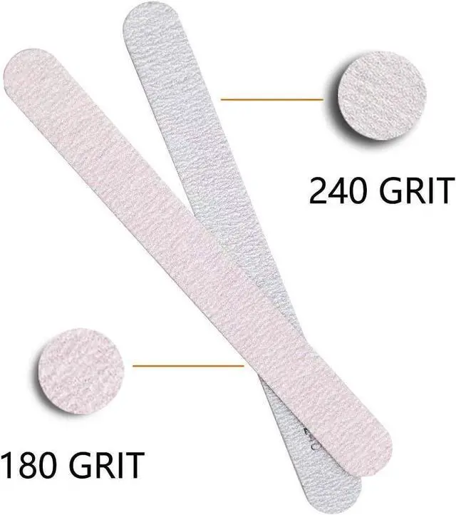 Alt view image 2 of 6 - 50pcs Wooden Nail Files 180/240 Grit for Natural Nail | Bending without breaking