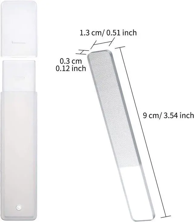 Alt view image 2 of 7 - 8 Pieces Glass Nail File Fingernail Polisher Shiner Glass Natural Files Crystal Nail Shiner Buffer Polisher with Case for Natural Fingernail