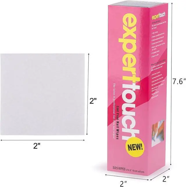 Alt view image 2 of 6 - BTYMS 650 Pcs Lint Free Nail Wipes, 2" x 2" Nail Polish Removers Cotton Pads