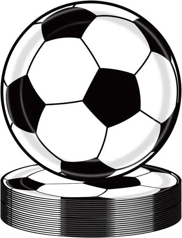 Main image of 50PCS Soccer Party Paper Plates 7 Inch, Disposable Soccer Birthday Party Supplies Cake Dessert Plates for Birthday Baby Shower Sports Theme Decorations (Soccer)