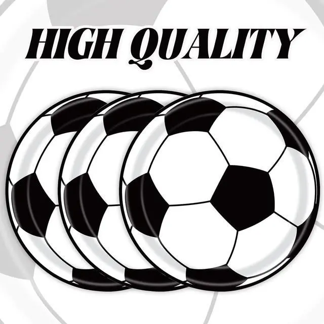 Alt view image 4 of 7 - 50PCS Soccer Party Paper Plates 7 Inch, Disposable Soccer Birthday Party Supplies Cake Dessert Plates for Birthday Baby Shower Sports Theme Decorations (Soccer)