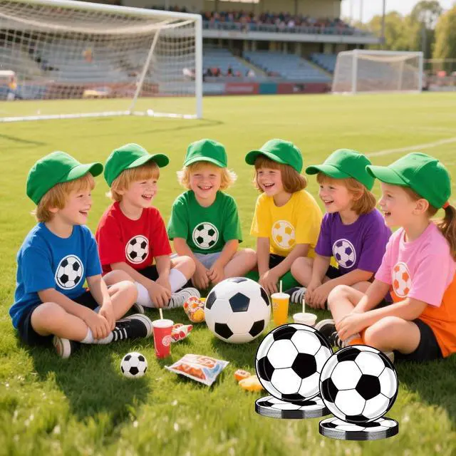 Alt view image 7 of 7 - 50PCS Soccer Party Paper Plates 7 Inch, Disposable Soccer Birthday Party Supplies Cake Dessert Plates for Birthday Baby Shower Sports Theme Decorations (Soccer)