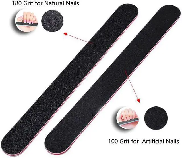 Alt view image 3 of 6 - Nail File 43ct 100/180 Grit Emery Board Filer | Great for Acrylic/Natural Fingernail
