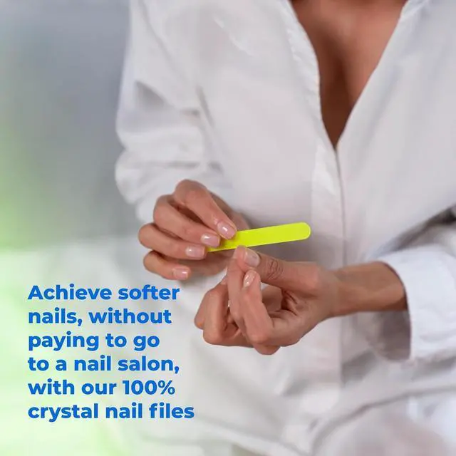 Alt view image 6 of 7 - Cristal UP Glass Nail File for Purse, Portable Crystal Manicure Tool | 4-inch size, tempered crystal glass, precision etched, reusable, washable, makeup bag, toiletry pouch
