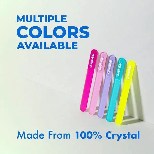 Alt view image 7 of 7 - Cristal UP Glass Nail File for Purse, Portable Crystal Manicure Tool | 4-inch size, tempered crystal glass, precision etched, reusable, washable, makeup bag, toiletry pouch