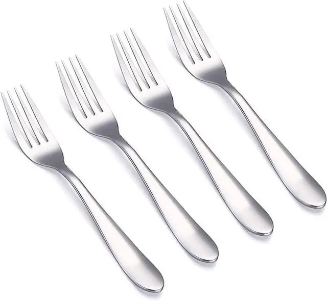 Main image of VANRA 4-Piece Children Forks Set Stainless Steel Kids Dinner Forks Child Silver Cutlery Set 5.7-inch (4 forks)