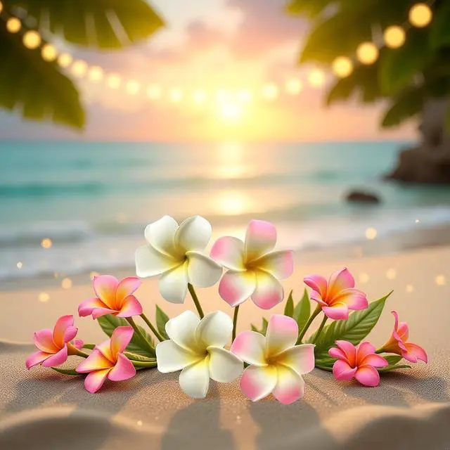 Alt view image 2 of 7 - 4Pcs White and Pink Hawaiian Frangipani Plumeria Foam Head Flower Clips,Bridal Wedding Party Beach Hair Clip Hair Clips Hair Accessories(7cm)
