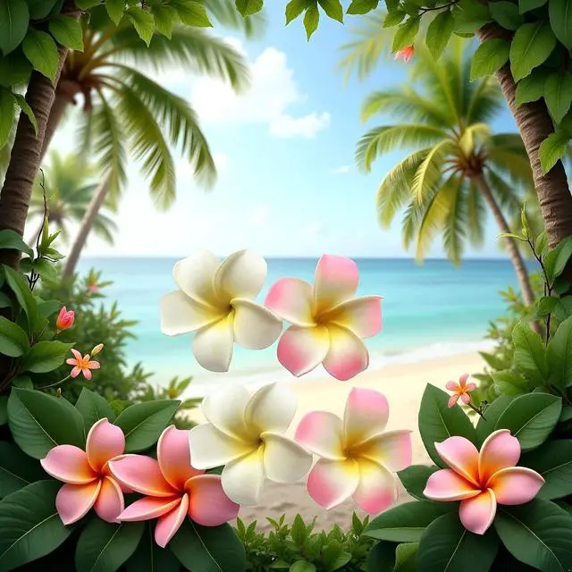 Alt view image 4 of 7 - 4Pcs White and Pink Hawaiian Frangipani Plumeria Foam Head Flower Clips,Bridal Wedding Party Beach Hair Clip Hair Clips Hair Accessories(7cm)