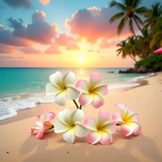 Alt view image 3 of 7 - 4Pcs White and Pink Hawaiian Frangipani Plumeria Foam Head Flower Clips,Bridal Wedding Party Beach Hair Clip Hair Clips Hair Accessories(7cm)
